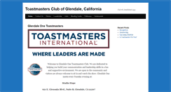 Desktop Screenshot of glendaleonetoastmasters.com