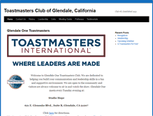 Tablet Screenshot of glendaleonetoastmasters.com